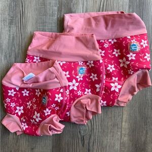 Splash About Pink Floral Diaper Cover Set